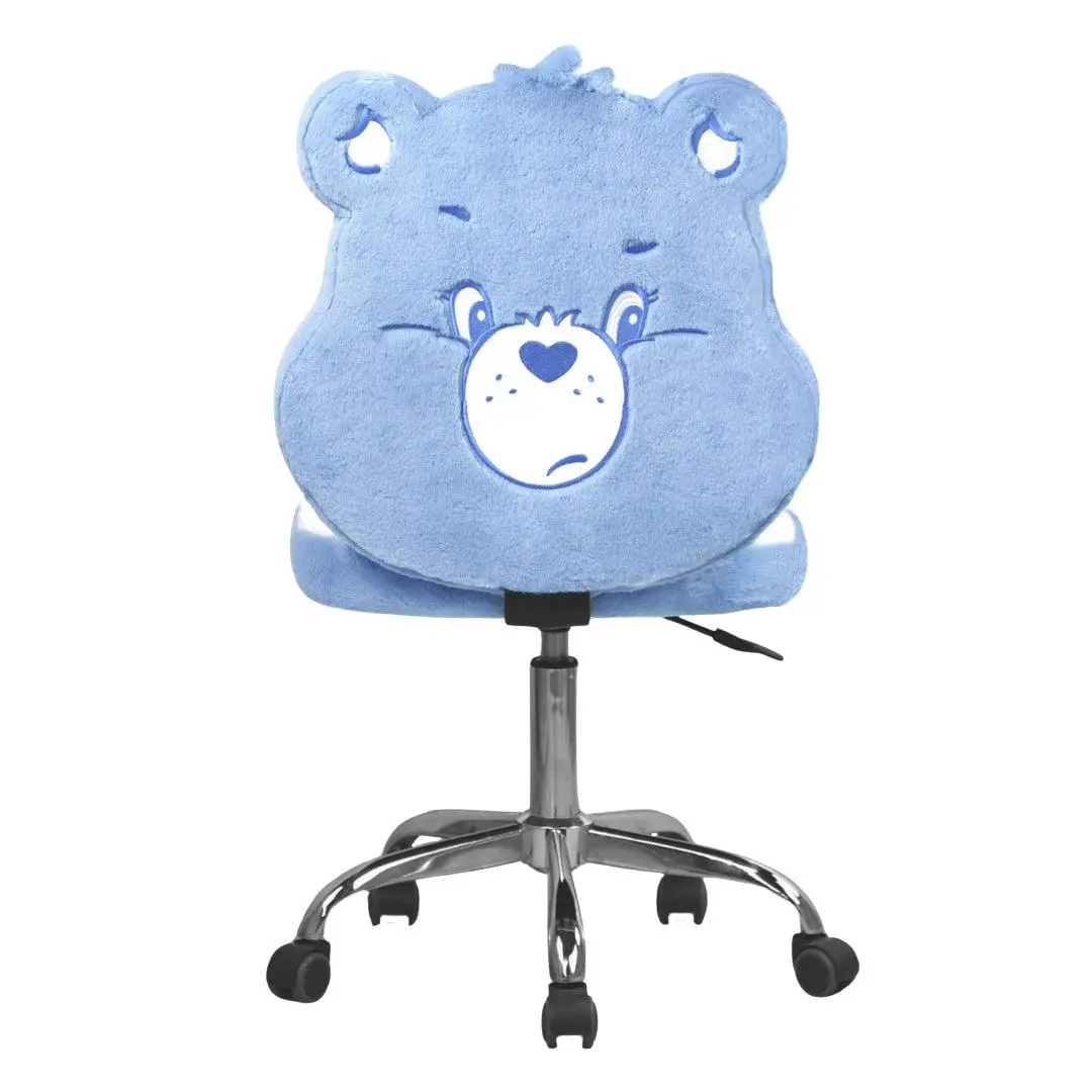Care Bears™ Grumpy Bear Armless Swivel Vanity Chair, Indoor Furniture with Wheels, Embroidered Details, Fire Safety Label