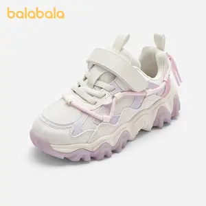 Balabala children's shoes children's sports shoes girls mesh shoes 2025 spring new shoes dad shoes anti-slip trend