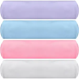 Breling 4 Pack 72" x 24" Hot Yoga Towel Non Slip Microfiber Mat Towel Sweat Absorbent Soft Pilates Mat Essentials for Hot Yoga Pilates Exercise(Purple, Pink, Blue, White)