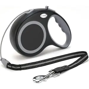 Retractable Dog Leash, 30 FT Dog Walking Leash for Small Medium Large Dogs up to 110 lbs, Heavy Duty No Tangle, Black