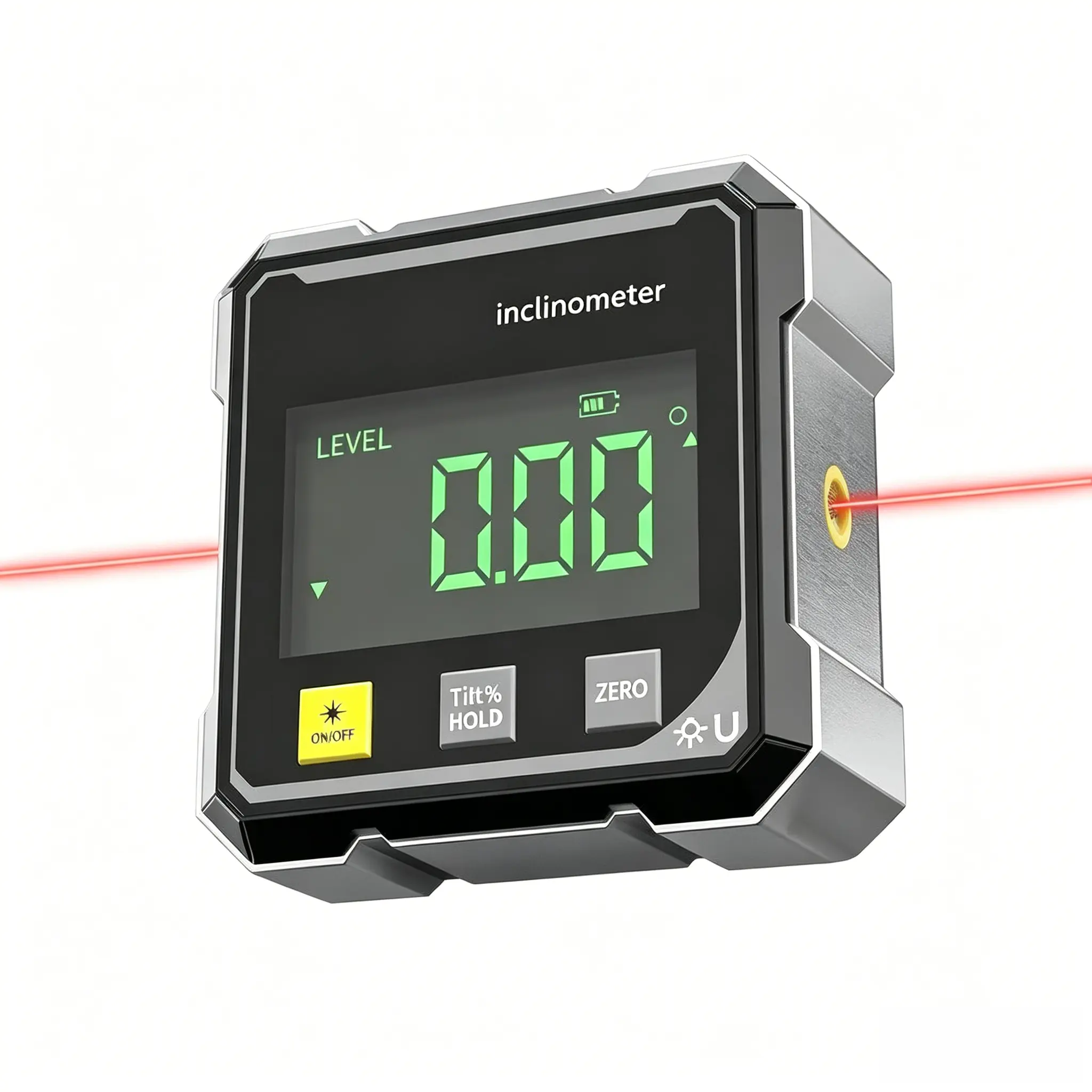 Radiaint  Portable Magnetic Digital Angle Finder, 360° Magnetic Attachment Hardware Tool with Dual Laser Guide, Rechargeable Angle Gauge for Woodworking, Construction#Summervibes