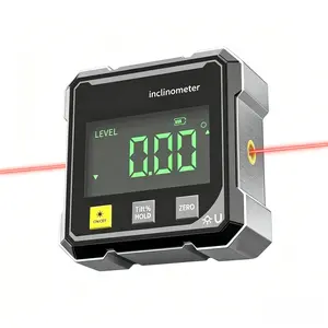 Radiaint  Portable Magnetic Digital Angle Finder, 360° Magnetic Attachment Hardware Tool with Dual Laser Guide, Rechargeable Angle Gauge for Woodworking, Construction#Summervibes