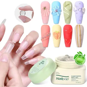 1PC Nailpop 5-in-1 Solid Nail Gel | Mess-Free All-in-One Nail Glue & 3D Carving Base | Beginner-Friendly DIY Manicure Tool