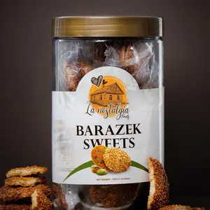 La Nostalgia Foods Barazek , sesame seeds and pistachio cookie Snack Cooky
