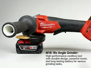 Milwaukee  125mm Cordless Angle Grinder, Compact, for Cutting/Grinding, Power Tool for Construction/Automotive/DIY Projects