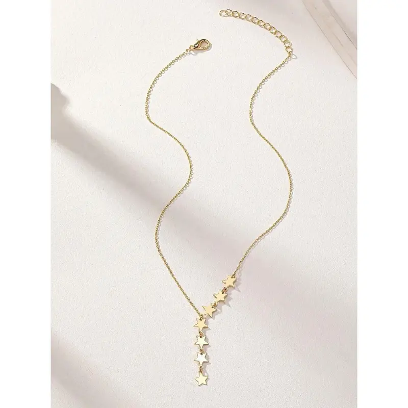 Delicate Flame Sun Ray Necklace – Gold Pendant Chain for Women’s Stylish Look