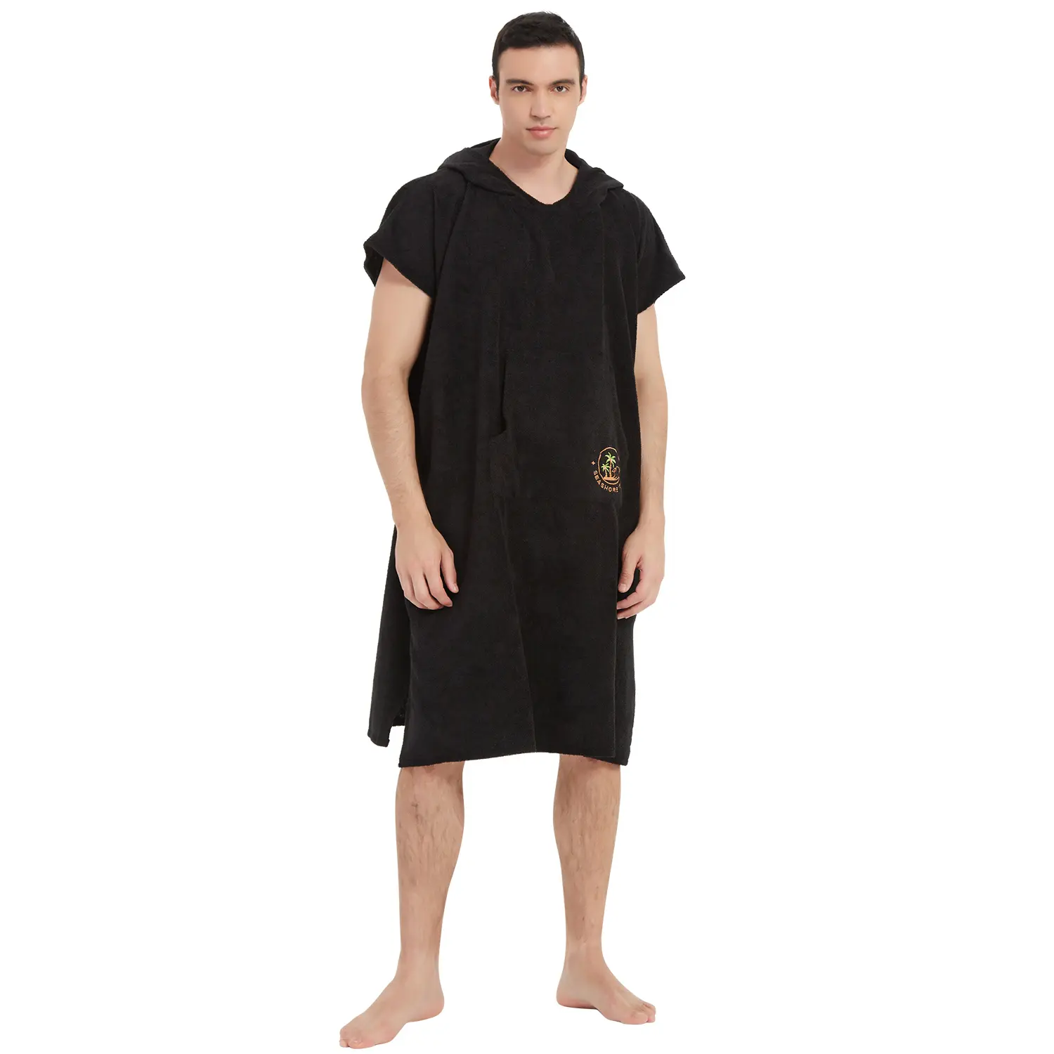 Surf Poncho Changing Robe with Hood | Quick Dry Microfiber Wetsuit Changing Towel with Pocket for Surfing Men Women