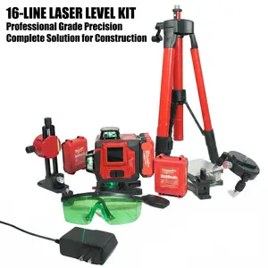 Milwaukee 16-line horizontal and vertical cross laser level kit