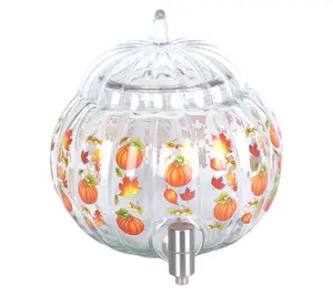 Temp-tations 1.5-Gallon Glass Pumpkin Drink Dispenser Temp-tations 1.5-Gallon Glass Pumpkin Drink Dispenser