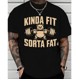 Funny Weightlifting Bear Tee  Heavyweight Oversized Gym Shirt