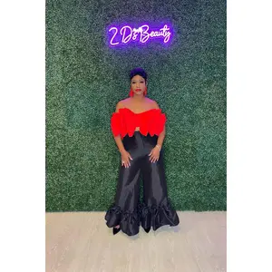 Popping Red Bow Tube Top