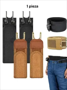 Adjustable Elastic Buckle Belt Hook, Invisible Waistband Closure for Men and Women, Outdoor Work and Edc Use, Easy Adjustable Belt, Unisex Metal Strap Fastener
