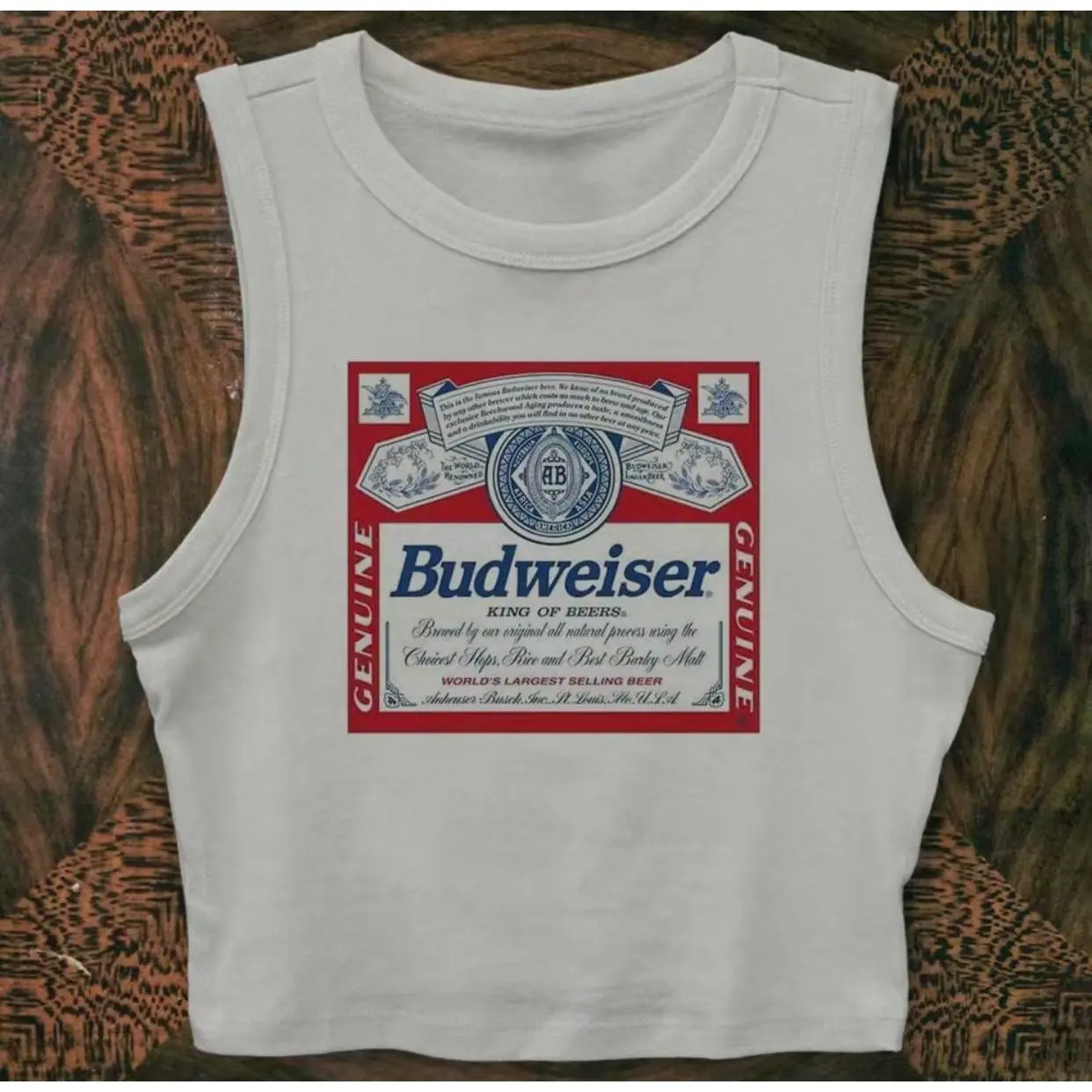 King Of Beer Crop Top, Bud T-Shirt, Ladies Bud Crop Top, King Of Beer Baby Tee For Women