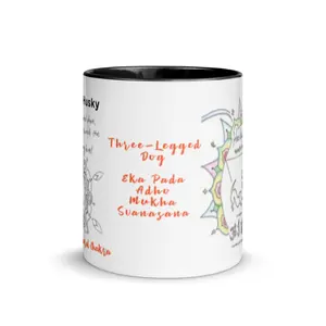 siberian husky doga haiku mug with color | namaste home collection©