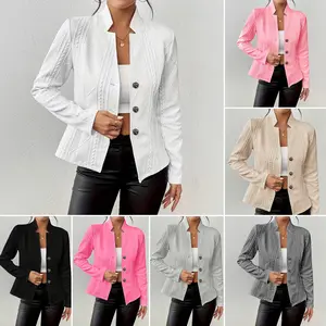 2025 European and American foreign trade autumn and winter new hot-selling button-pattern blazer