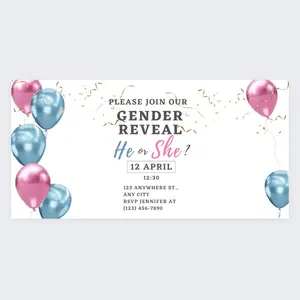 Gender reveal banners