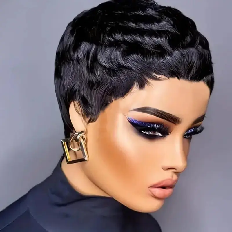 2026 NEW Wigs for Black Women Pixie Cut Human Hair Wigs for Women Daily Use Hair Chic Elegent Synthetic Wigs