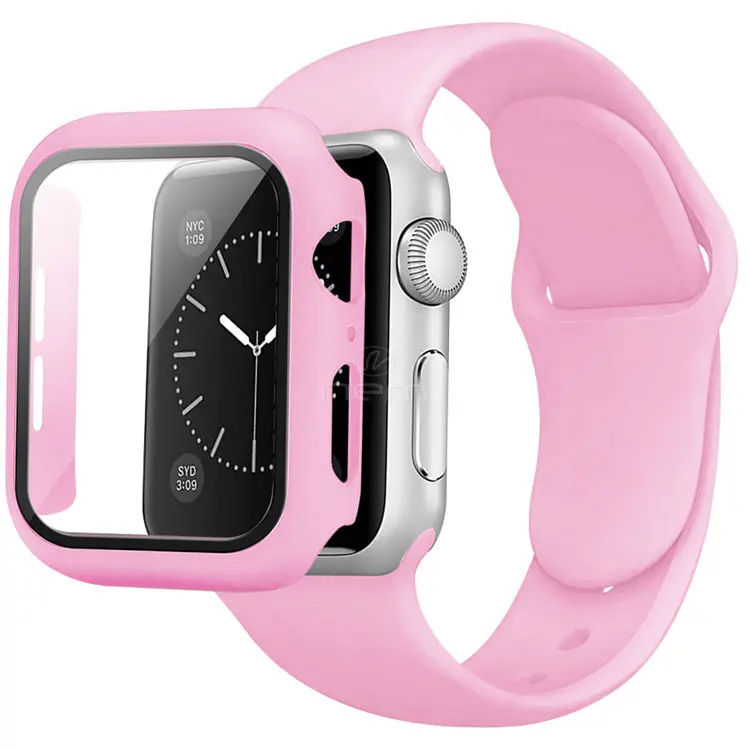 iWatch 2in1 Bumper Case & Band 38mm WB-IWS Pink Accessories Durable Protection Silicone