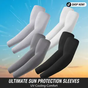 Cooling Arm Sleeves UV Sun Protection Compression Sleeves for Men Women Sports Running Cycling Outdoor
