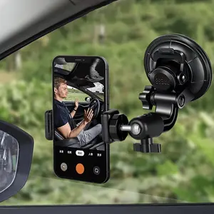 360 Degree Rotating Car Phone Holder with Suction Cup, Universal Car Navigation Stand, Camera Mount for Most Smartphones, Cell Phone Car Mount