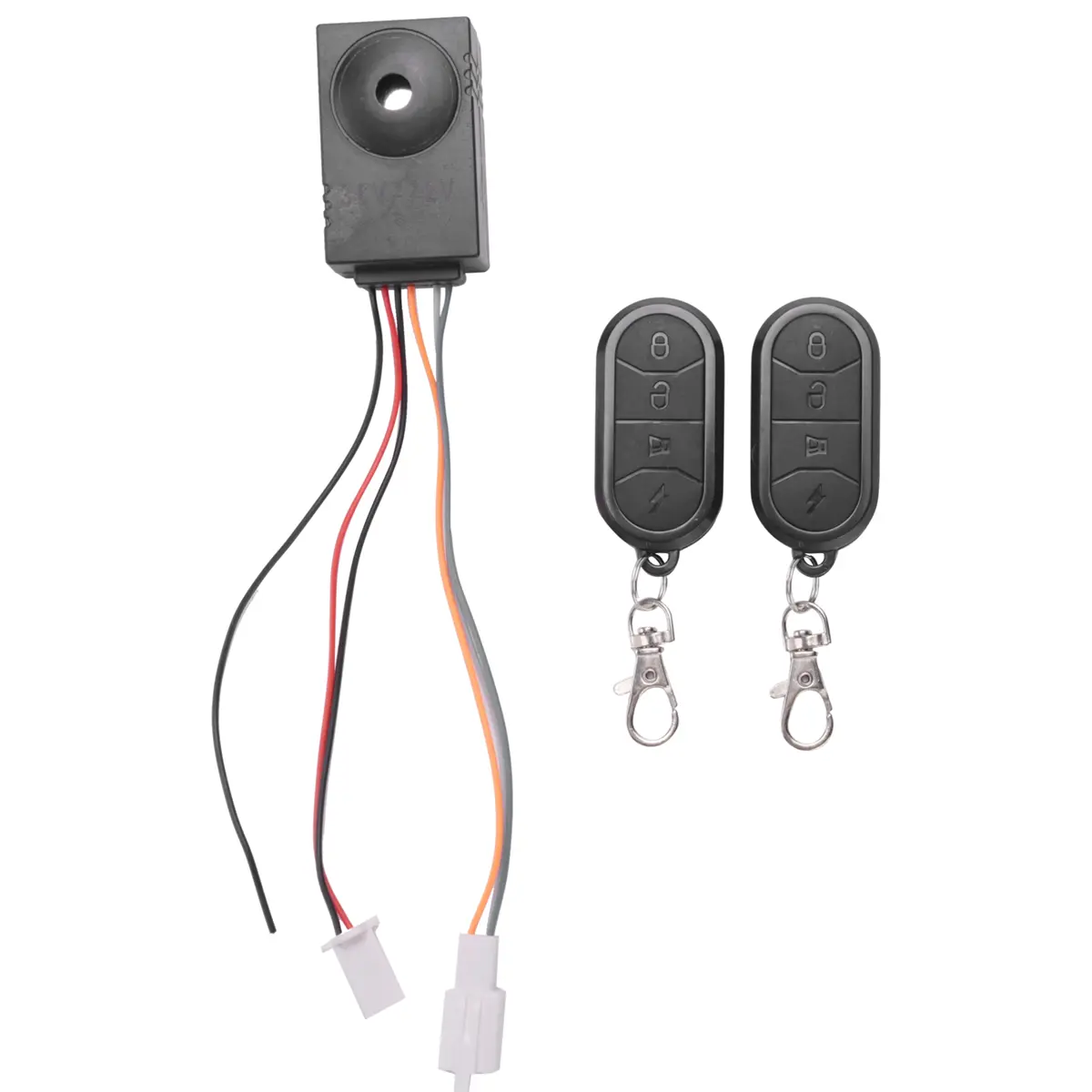 Universal Waterproof Anti-Theft E-Bike Alarm System with Dual Remote Control, 48-72V Voltage, Engine Locking (Locks the Engine), Dustproof Replacement Part, Start the Car Without a Key, Long-Lasting Household Appliance Accessory, With Alarm