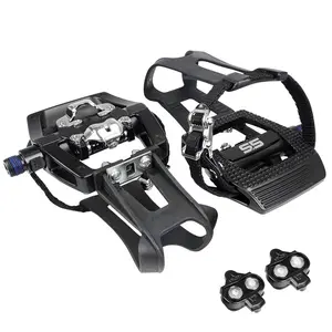 BV Bike 9/16in Pedals with Toe Clips (Shimano SPD Cleats included) | BV-PD-S5