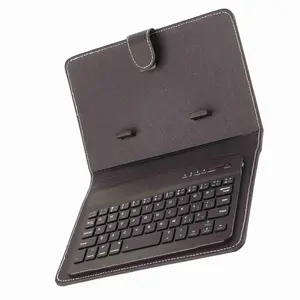 Universal Wireless Bluetooth Keyboard Flip Case Cover with Stand for IOS/ Android Phones Black