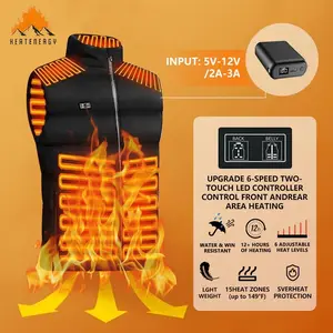 2025 Unisex Heated Vest - Two-touch 15Heat Zones LED Controller, Heating Sheets, 20000 mAh Battery, Ideal for Winter Sports, Skiing, Hunting, Daily Commute, Valentine's Day, Father's Day, Christmas Gift - Lightweight Heated Jacket