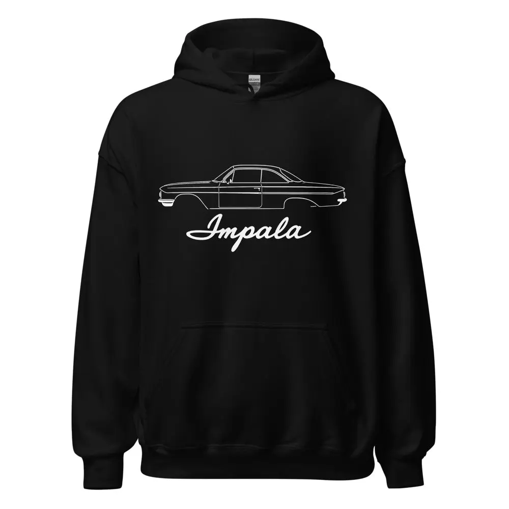 1961 Impala Bubble Top Hoodie – Classic Car Pullover for Vintage Chevy Enthusiasts and Lowrider Fans