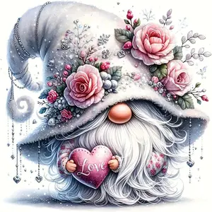 5D DIY Full Diamond Round Diamond Painting - Diamond Art Painting Kit Pink Rose Fairy Mosaic, Canvas - DIY Decorative Painting, Home Wall Decor, Suitable for Halloween and Christmas, Birthday and Anniversary Gifts, Diamond Painting Kits