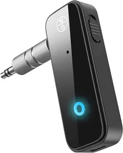 Bluetooth 5.3 Adapter for Car, 2 in 1 Wireless Bluetooth Transmitter and Receiver for Headphones Car Home Audio Speaker, Portable 3.5mm Wireless Audio Receiver, Hands-Free Call