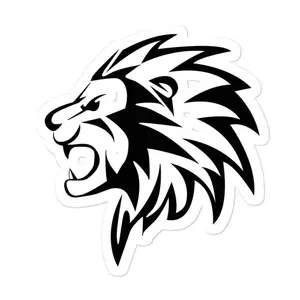 Cute Lion Sticker Illustration