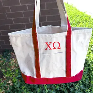 Chi Omega - Embroidered Classic Tote Bag
