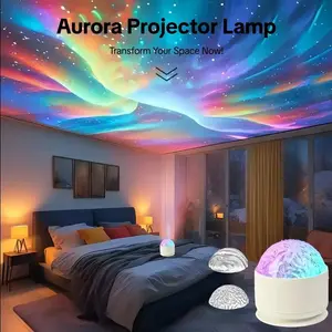 7 Color Star Projector Light with Music Rhythm, Ocean Wave & 3D Water Ripple Effects, Romantic Night Light for Bedroom, Party, Best Christmas Gift for Kids & Lovers