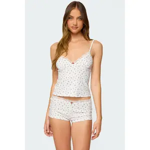 Viola Floral Lacey Tank Top