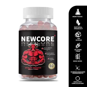 Newcore ｜ 7-in-1 Nitric Oxide Booster - Maca Root & L-Arginine & Ashwagandha & Horny Goat Weed & Shilajit & Tongkat Ali & Beet Root Gummy for Blood Flow, Energy & Stamina Support | 100% Natural