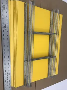 Yard Signs Pack of 10 Blank Yellow 18x24 inch 4mm Corrugated Plastic with 10 Double H-Frame Metal Stakes 10x24 inch 9gauges for Advertising Events Ship Same Day