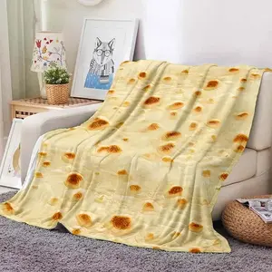 Donut Mexican Tortilla Printed Flannel Blanket for Couch, Couch, Office, Bed, Camping and Travel Thin BlanketThanksgiving Father's Day Suitable for holiday gifts for family and friends A quilt suitable for summer
