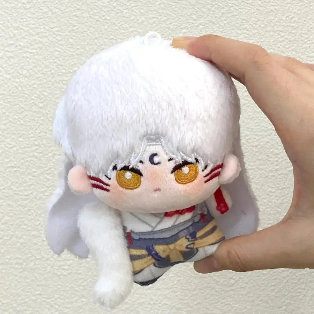 Anime Inuyasha Sesshomaru 10cm Cute Plush Cotton Doll Plush Keychain Pendant Gift