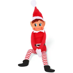 Christmas Elf Behaving Badly Plush Toy Novelty Long Bendy Naughty Girl Elfette Christmas Doll 12 Inches