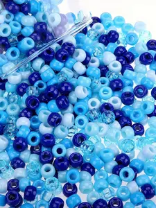 1000pcs Ice Age Polymer Spacer Beads, Liquid Blue Transparent Beads, Resin Discs, Horse Beads, Jewelry Making, Fashion Gifts