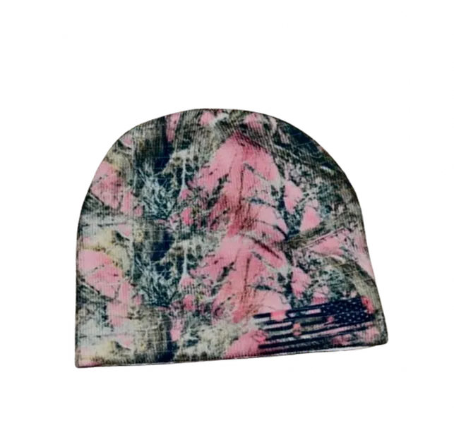 HANDMADE PINK "OF WOODS" BEANIE