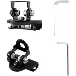 2PCS Waterproof Adjustable Hood Light Bar Brackets, No Drill Car LED Work Light Mount for Spotlight Pods, Heavy Duty Auxiliary Lighting Bracket for Truck SUV Off Road