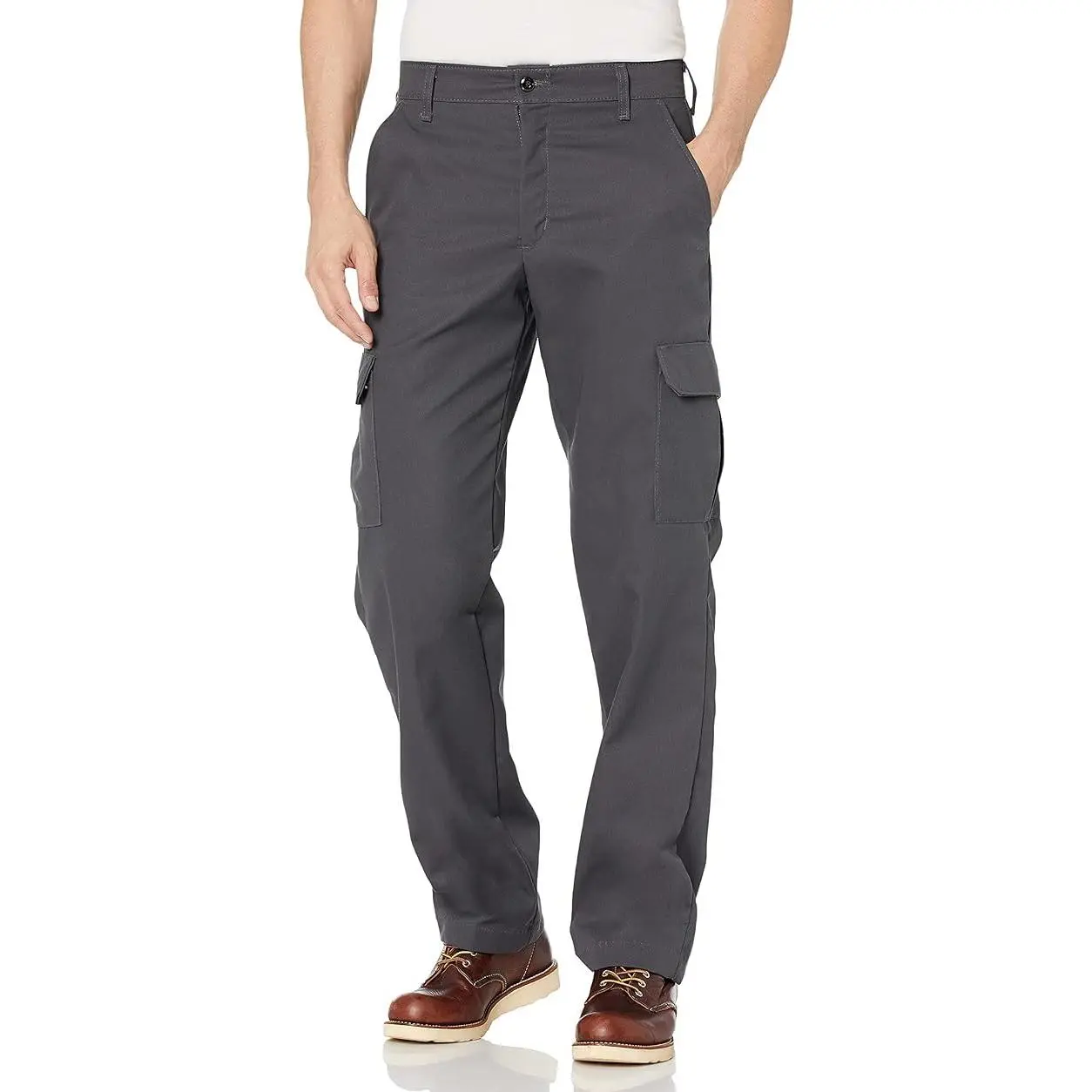 Red Kap Men's Industrial Straight Leg Twill Cargo Trouser, Relaxed Fit Work Pants with Stain and Wrinkle Resistance, Straight Pants, Cargo Pants, Fabric