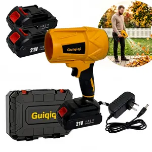 21V Cordless Leaf Blower & Snow Blower 2-in-1, High-Capacity Battery Electric Handheld Blower with 2 Batteries & Fast Charger, Lightweight Blower for Lawn Care, Yard Cleanup, Snow Removal, Dusting