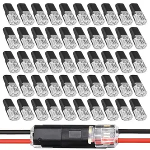 【Today's special】Double-Wire Plug-in Connectors with Lock Buckle - Quick Connect Fasteners for LED Strip Lights DIY Crafting Low Voltage Decor Model Kits