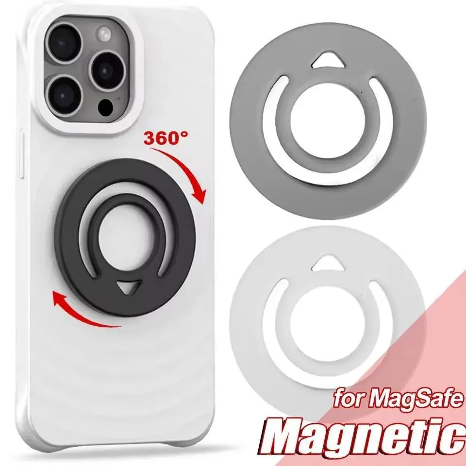 Magnetic Silicone Ring Shape Cellphone Grip - Strong Magnet, Compact, Adjustable MagSafe Compatible Smart Grip Phone Holders & Mounts Accessory for iPhone 17/16/15 Smartphones, Accessories, Secure Hold Phone Holders & Mounts