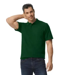 Gildan G648 Men's Softstyle Double Pique Polo – Available in 13 Stylish Colors, Perfect Short-Sleeve Shirts for Every Occasion Classic Cotton shirt Black Menswear Shortsleeve Top