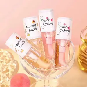 Long Lasting Lip Oil - Honey Milk & Peach Oolong Flavors for Hydrated Lips
