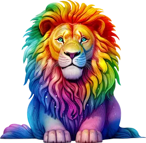 DTF Transfer – Colorful Lion Multi Sizes (AN-LI001)
